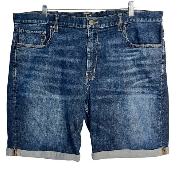 RYE Denim Jefferson Jean Shorts Size 38 Medium Wash Stretch Cuffed - Picture 1 of 6